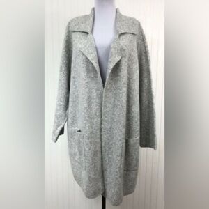 Style & Co Open Front Long Grey Cardigan